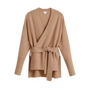Cuyana Recycled Cashmere Soft Wrap Sweater (Medium)